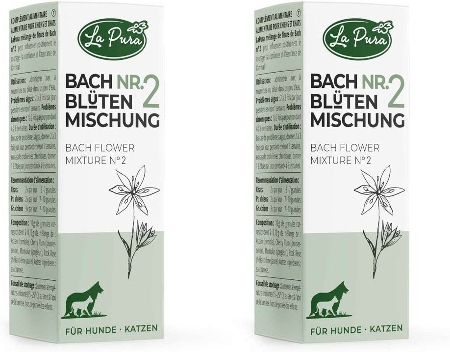 Lapura Bachblütenmischung Nr.2 Glob.f.Hunde/Katzen 2x 2x10 g Globuli