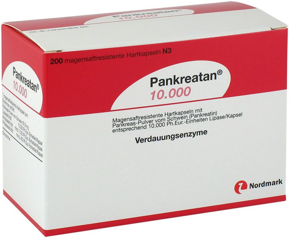 Pankreatan 10.000 magensaftresistente Hartkapseln 200 St Magensaftresistente