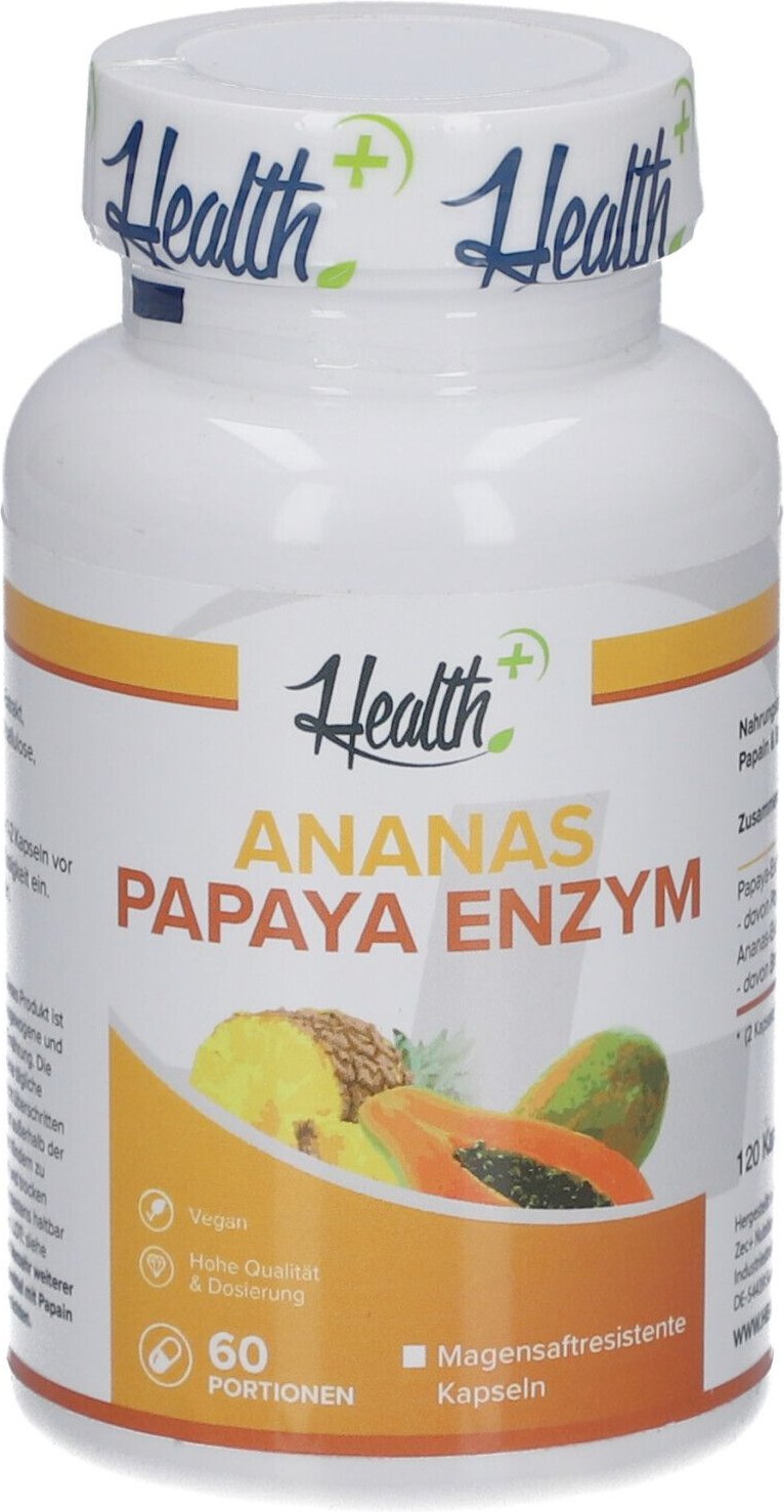 Health+ Pineapple-Papaya Enzyme (120) Unflavoured 120 St Kapseln