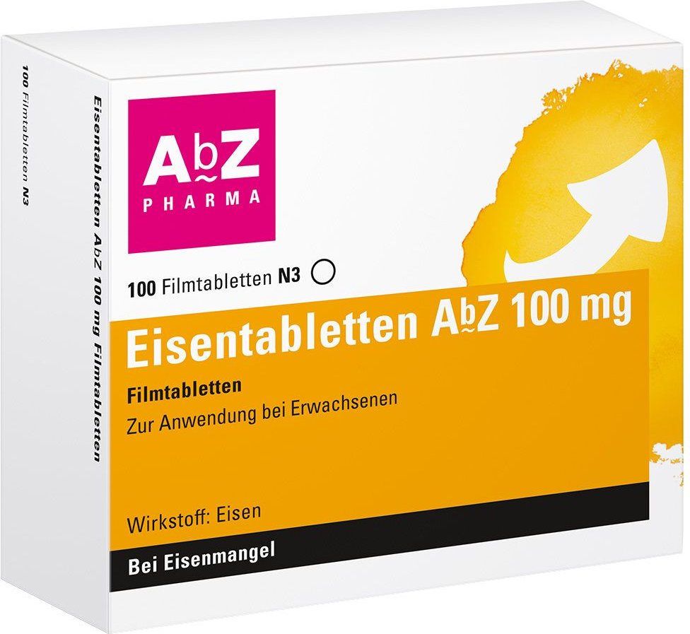 Eisentabletten AbZ 100 mg Filmtabletten St