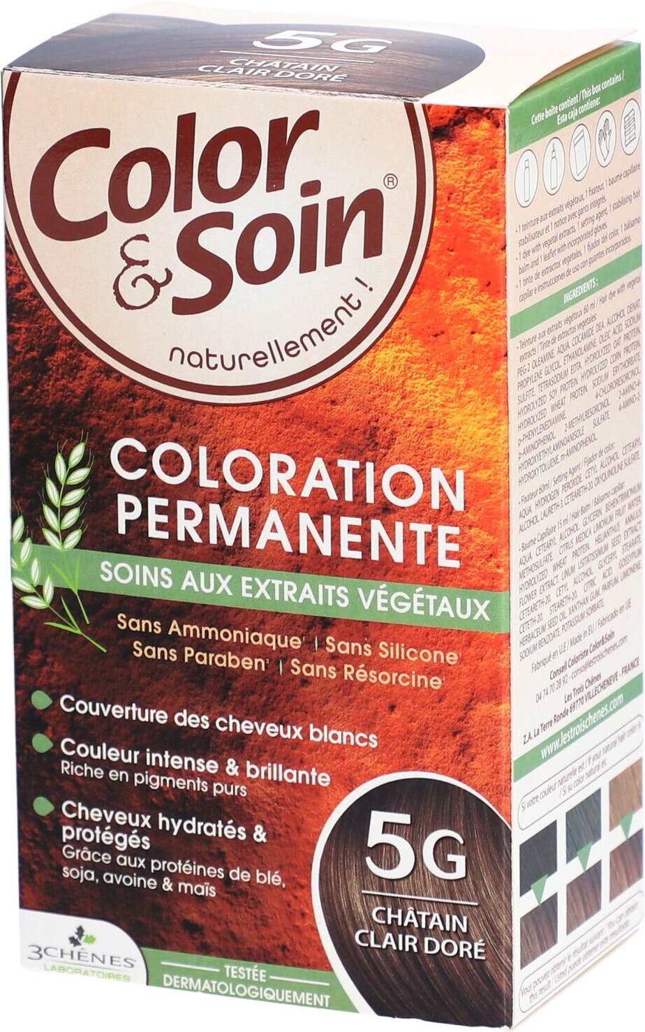 Color & Soin Coloration - permanente aux extraits végétaux. châtain clair doré 135 ml Creme