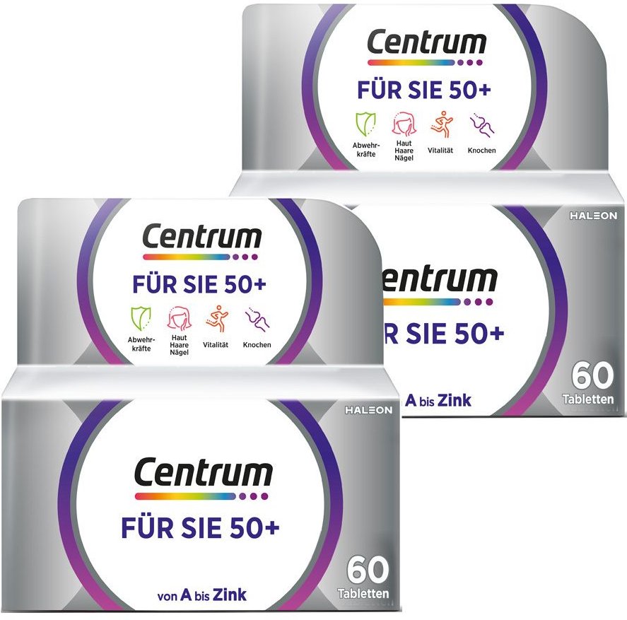 Centrum® Für Sie 50+, Nahrungsergänzungsmittel 2x 2x60 St Tabletten