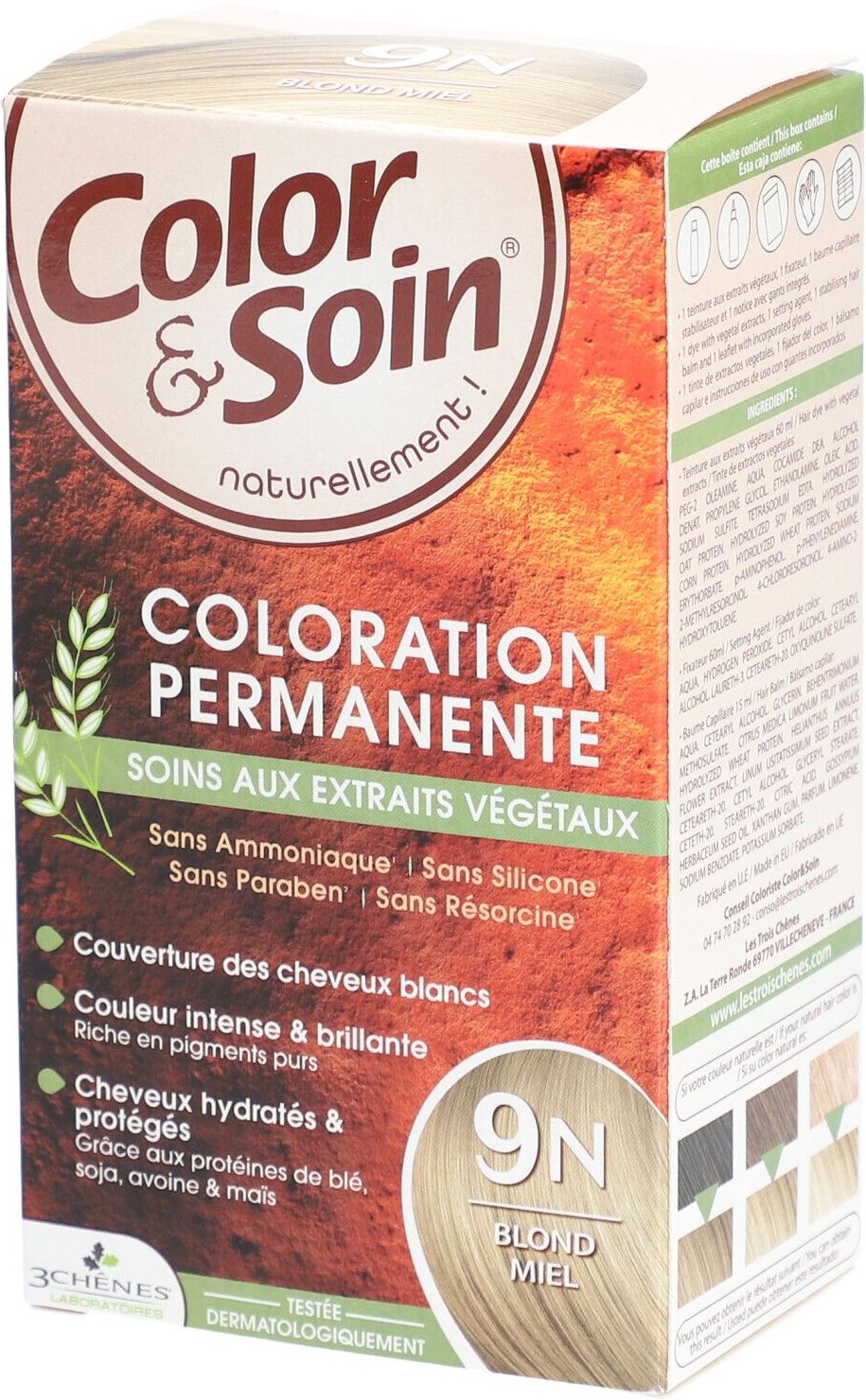 Color & Soin Coloration - permanente aux extraits végétaux. blond miel n° 9N 135 ml Creme