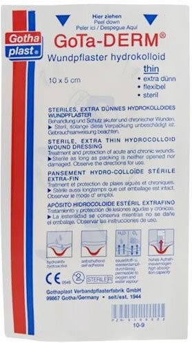 Gota-Derm thin hydrokoll.Wundpfl.steril 5x10 cm 1 St Pflaster