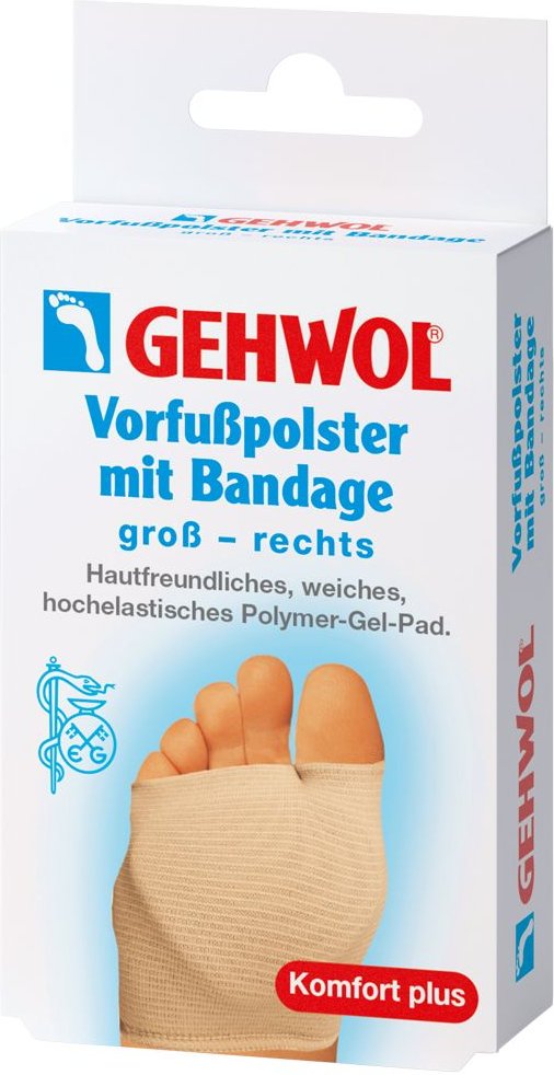 Gehwol Vorfußpolster mit Bandage rechts groß 1 St Einlagen