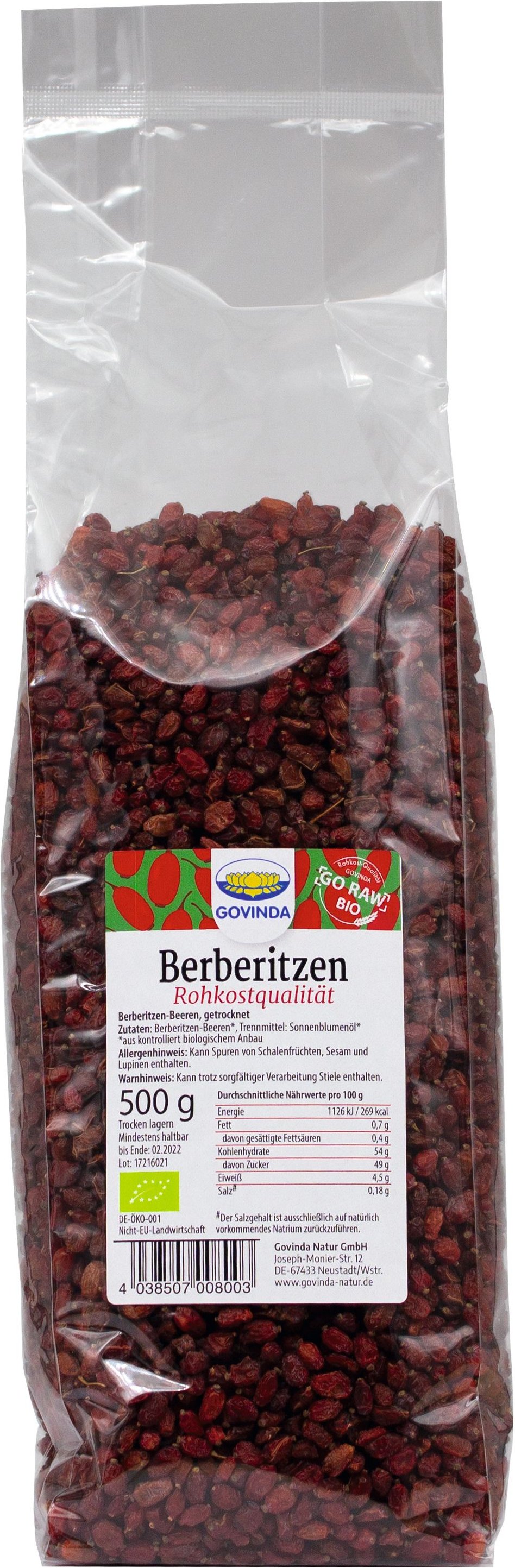 Govinda Bio Berberitzen 500 g Sonstige