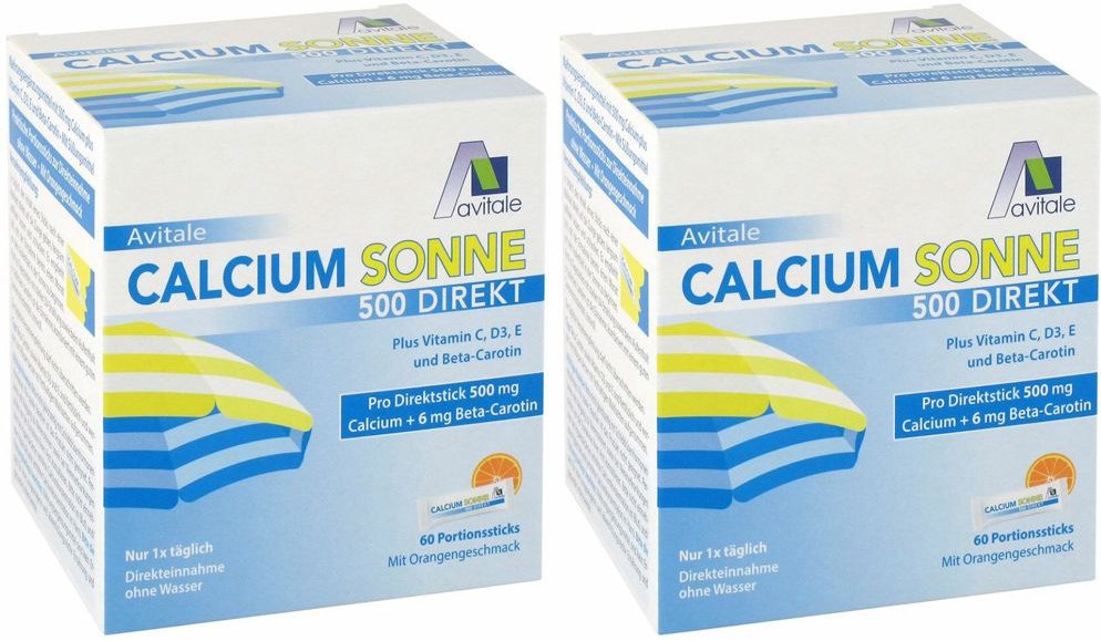 Calcium Sonne 500 Direkt Doppelpack 2x60 St Puder