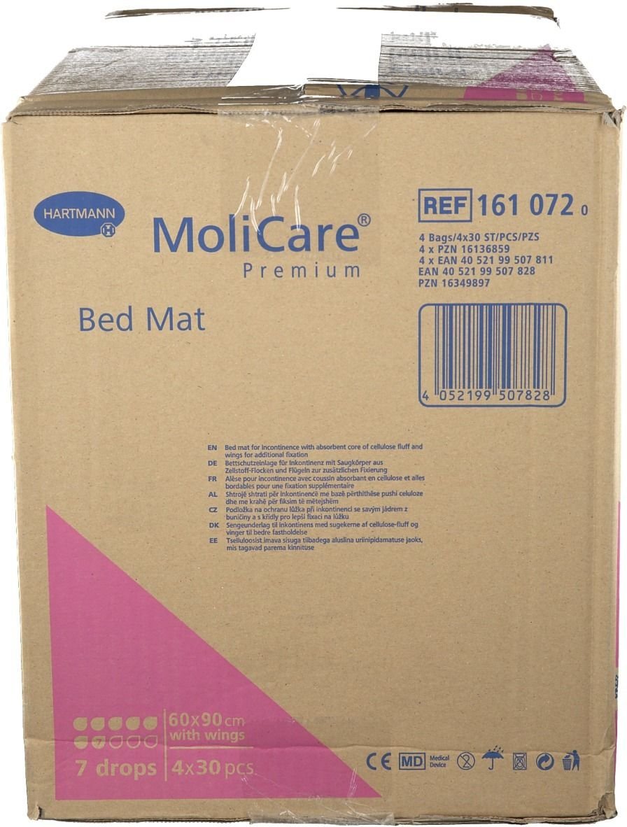 Thumbnail - Molicare Premium Bed Mat 7 Tropfen m.Flü.60x90 cm 4x30 St Unterlagen