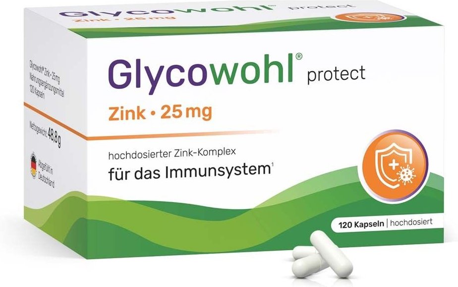 Glycowohl Zink-Komplex 25 mg hochdosierte Kapseln 120 St