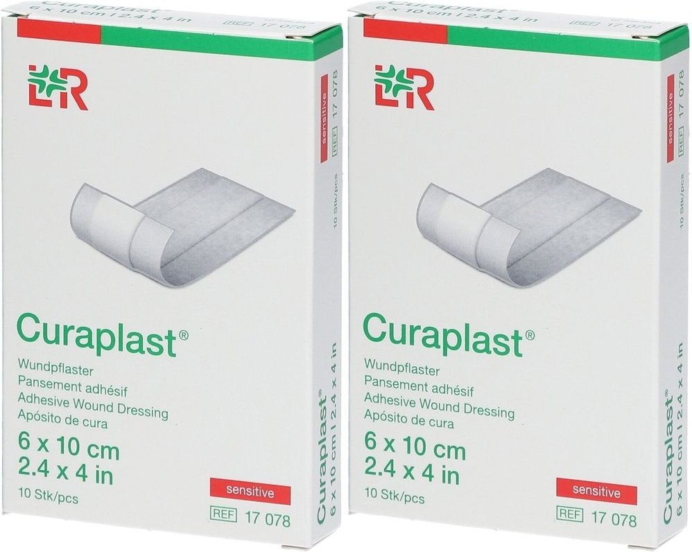 Curaplast Wundschnellverb.sensitiv 6x10 cm 1 m 2x 2x10 St Pflaster