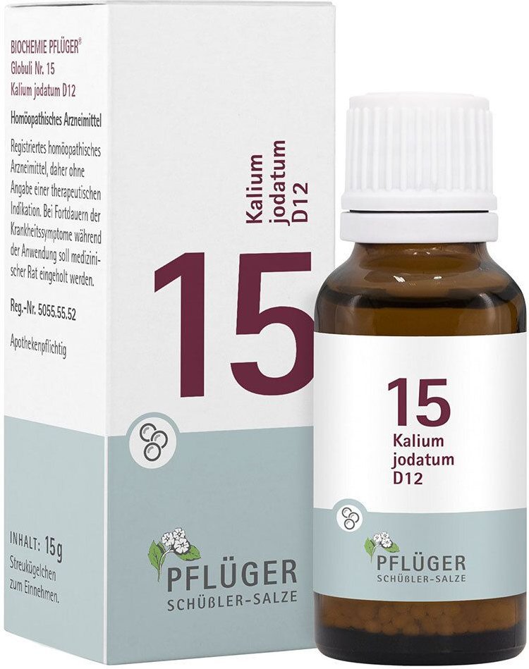 Biochemie Pflüger 15 Kalium jodatum D 12 Globuli