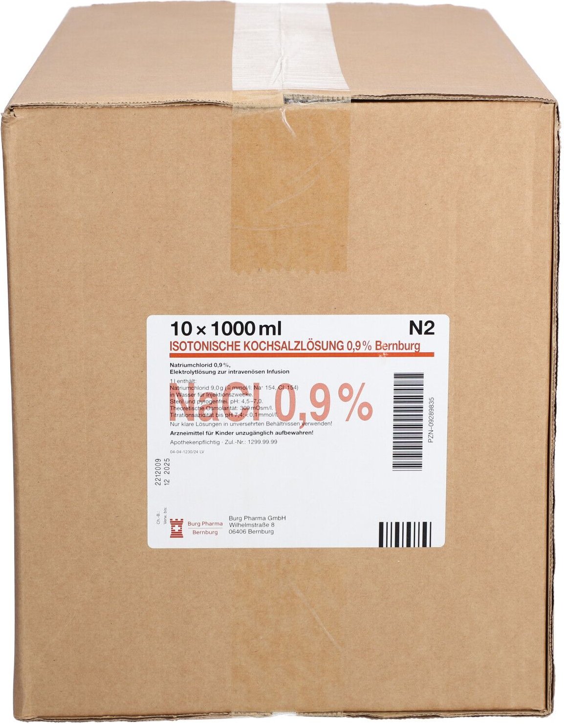 Isotonische Kochsalzlösung 0,9% Bernburg Infusionsl.PE