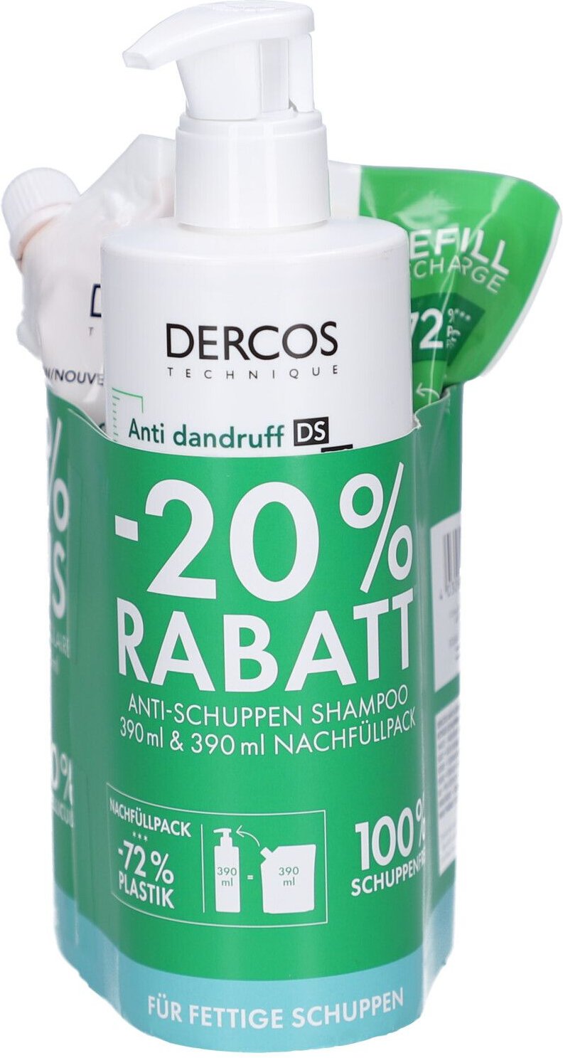 Vichy Dercos Anti-Schuppen Sha.fett.Kopfh.+NF Set 2x390 ml Shampoo