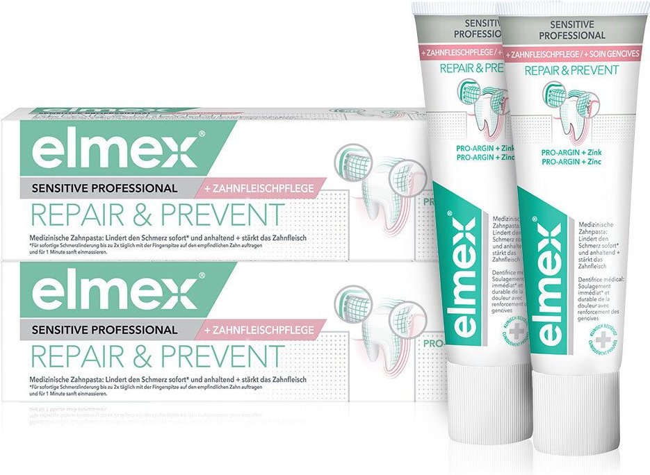 2x Elmex Sensitive Professional Repair & Prevent 2x75 ml Zahnpasta