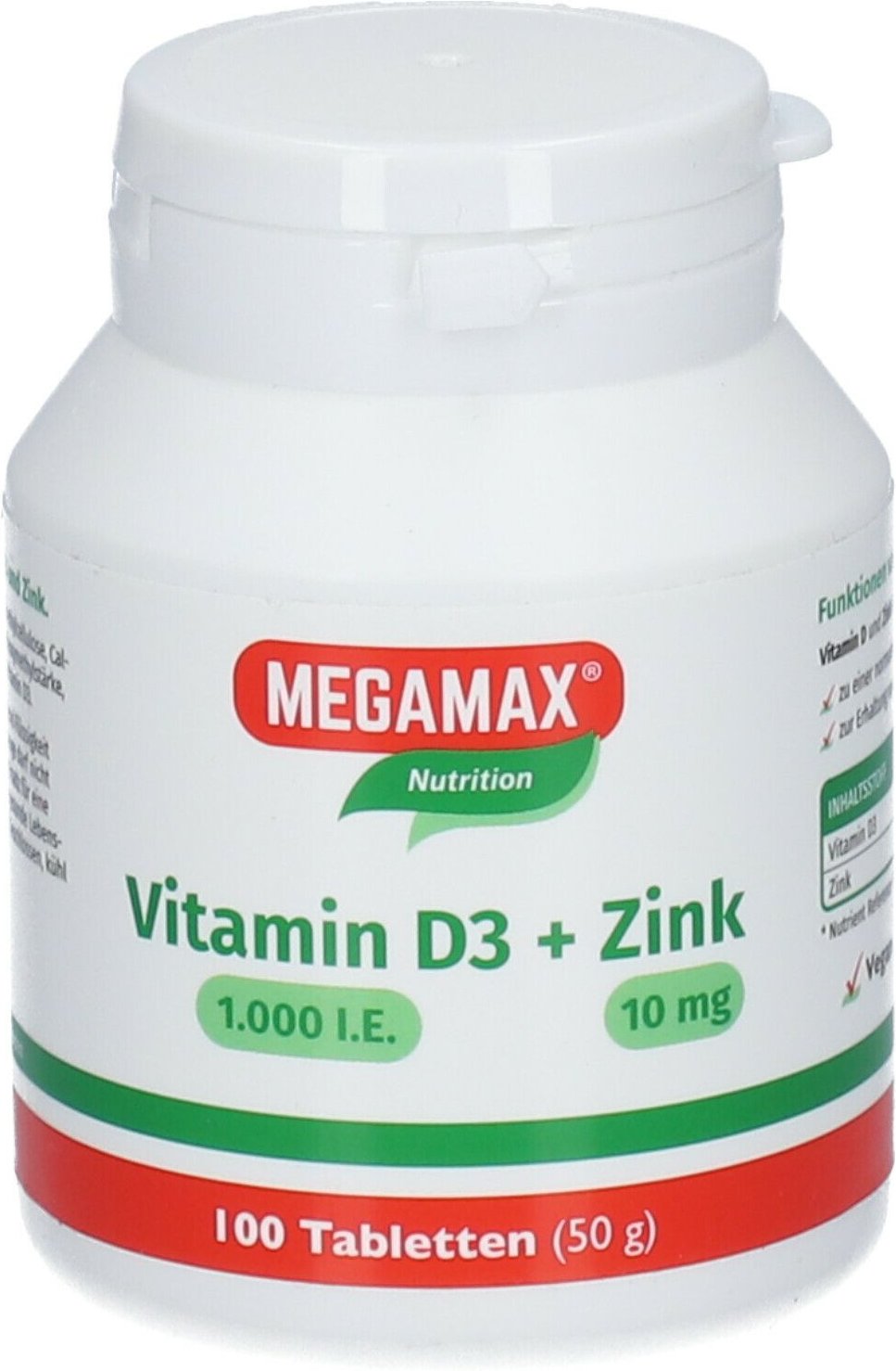 Vitamin D3 1.000 I.E. + Zink 10 mg Tabletten