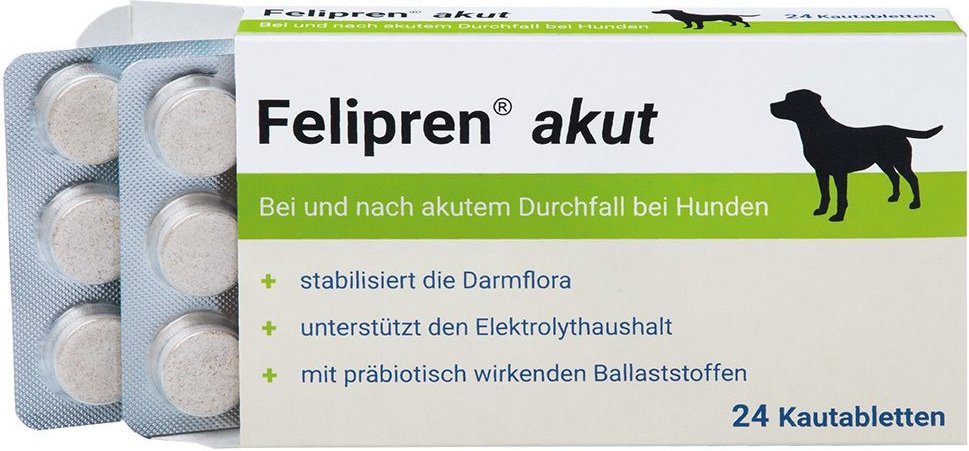 Felipren akut Kautabl.bei u.nach Durchfall f.Hunde 24 St Kautabletten