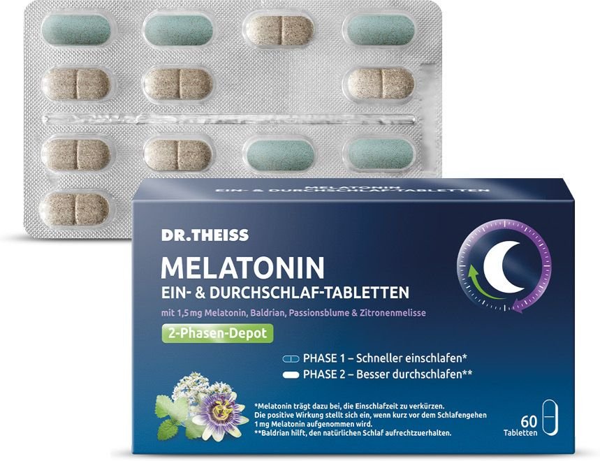 Dr.theiss Melatonin Ein- & Durchschlaf-Tabletten 60 St Tabletten