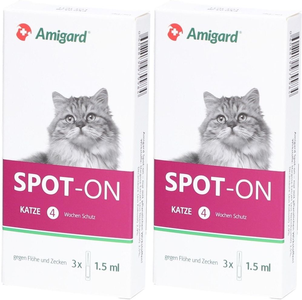 Amigard Spot-on f.Katzen 2x 2x3x1,5 ml Tropfen