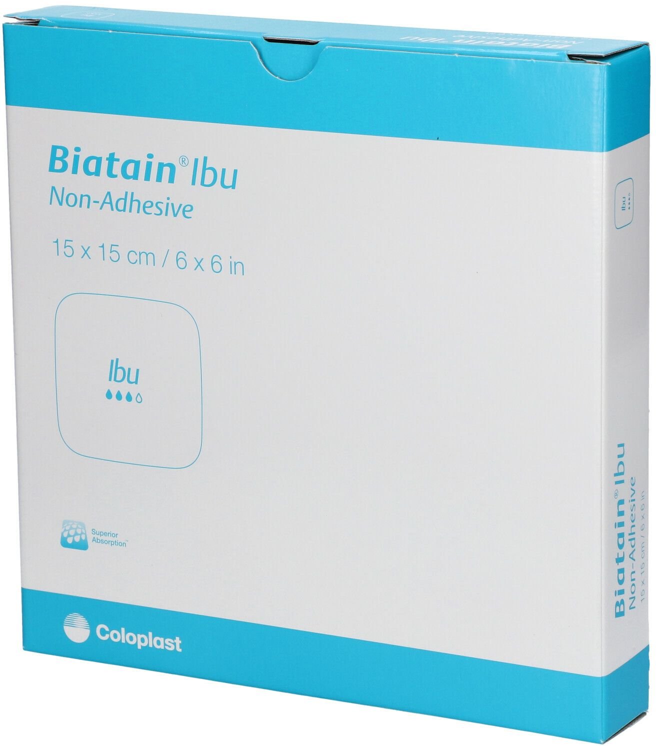 Biatain Ibu Schaumverband 15x15 cm nicht haftend 5 St Verband