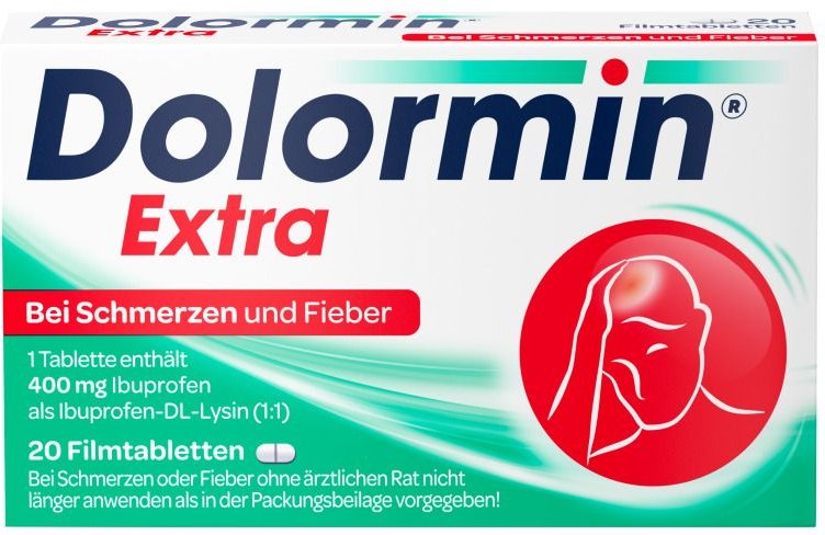 Dolormin Extra mit 400 mg Ibuprofen bei Schmerzen