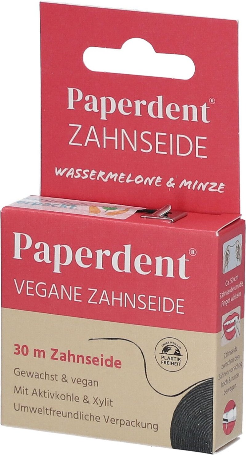 Paperdent Zahnseide Wassermelo.Minze vegan gew.30m 1 St