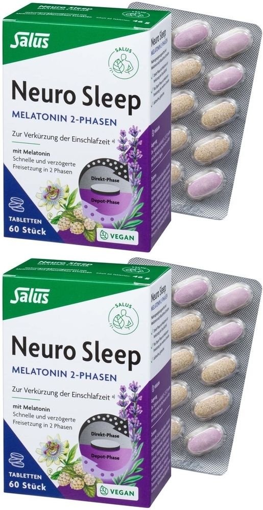 Neuro Sleep Melatonin 2-Phasen Tabletten Salus 2x 2x60 St