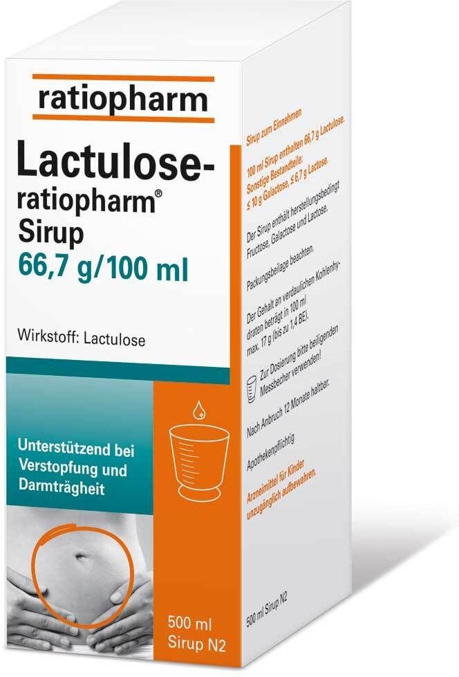 LACTULOSE-ratiopharm Sirup 500 ml