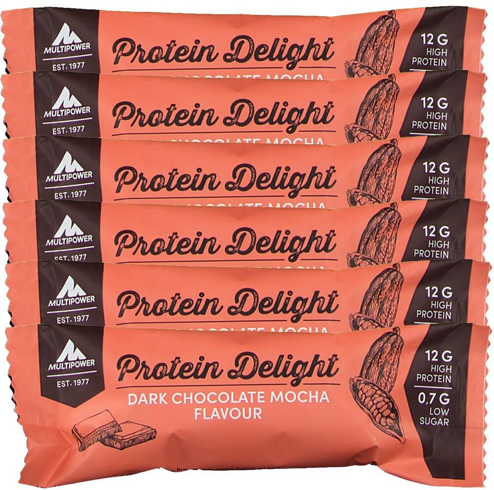 6x Multipower Protein Delight Bar, Dark Chocolate-Mocha 6x35 g Set