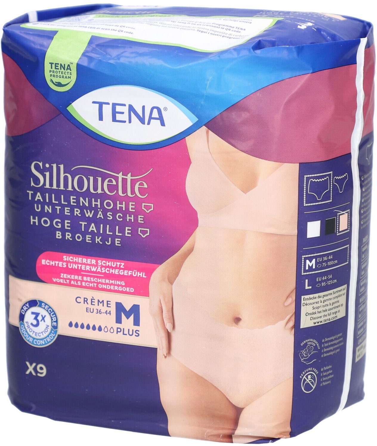 Tena Silhouette Plus M creme Inkontinenz Pants 9 St Inkontinenzslip