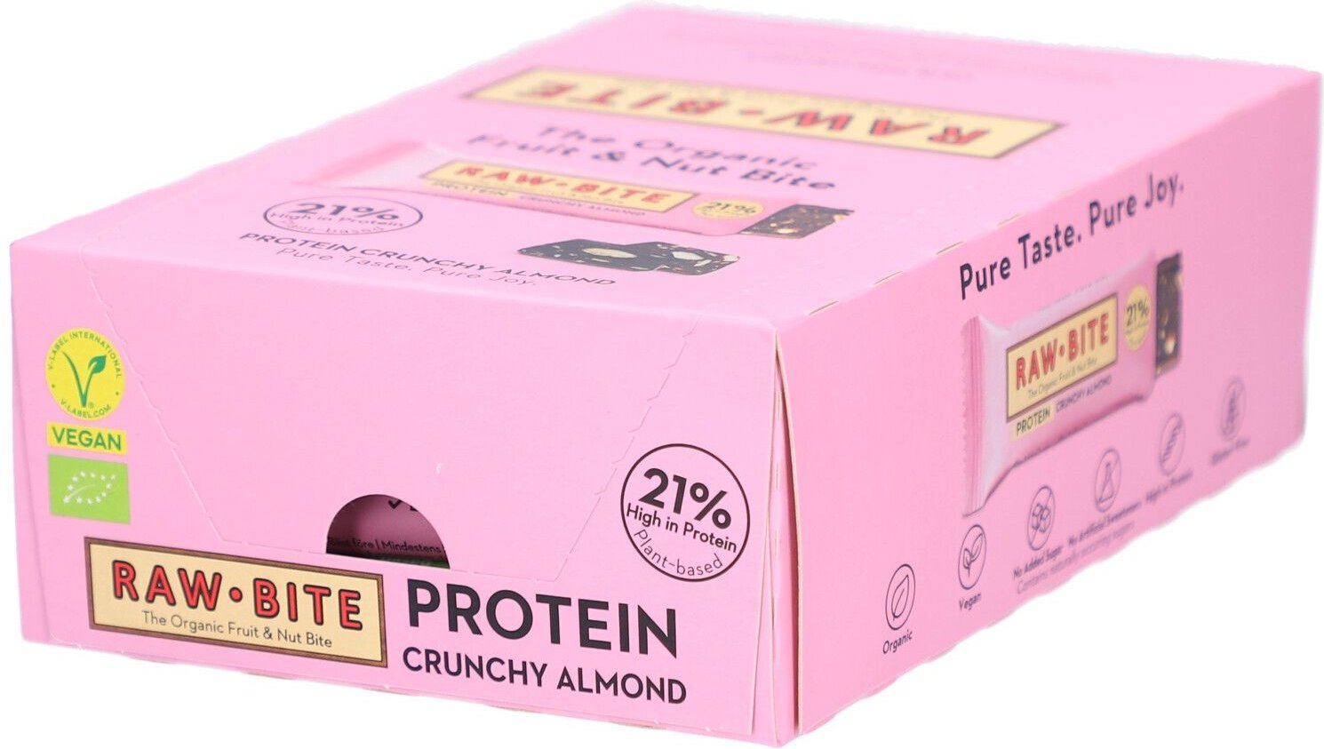 Thumbnail - RAW Bite – Protein Chrunchy Almond 12x45g 12x45 g Riegel