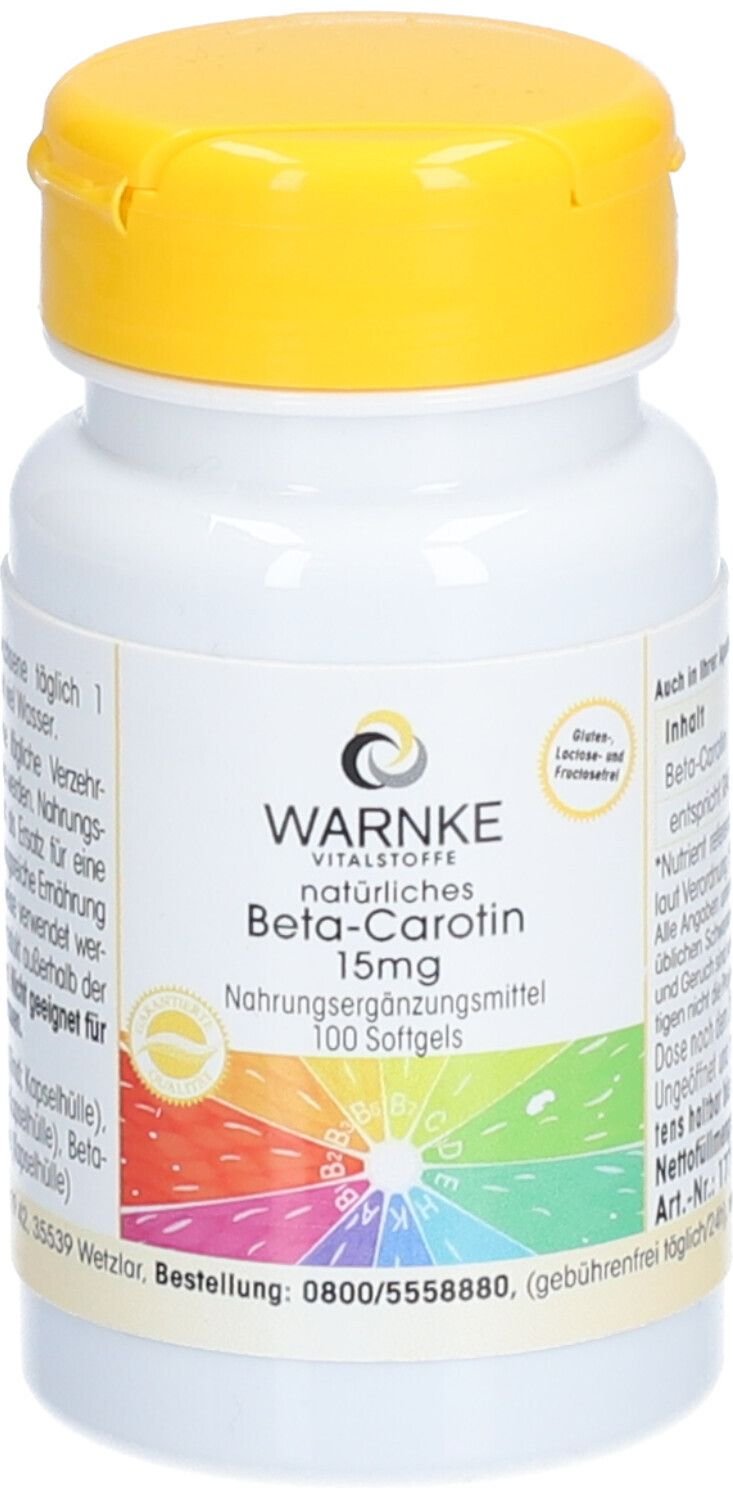 Beta Carotin Kapseln 15 mg natürlich