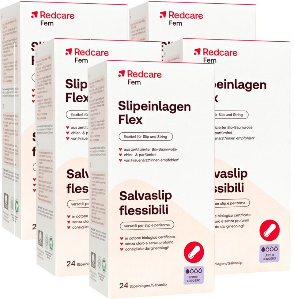 Redcare Slipeinlagen Flex Fünferpack 5x24 St Binden