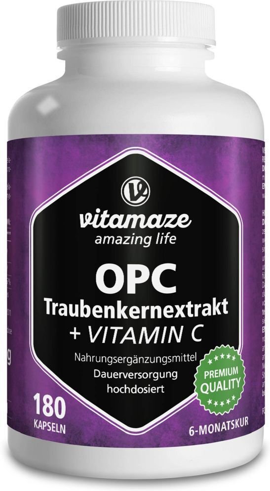 OPC Traubenkernextrakt hochdosiert + Vitamin C Kapseln