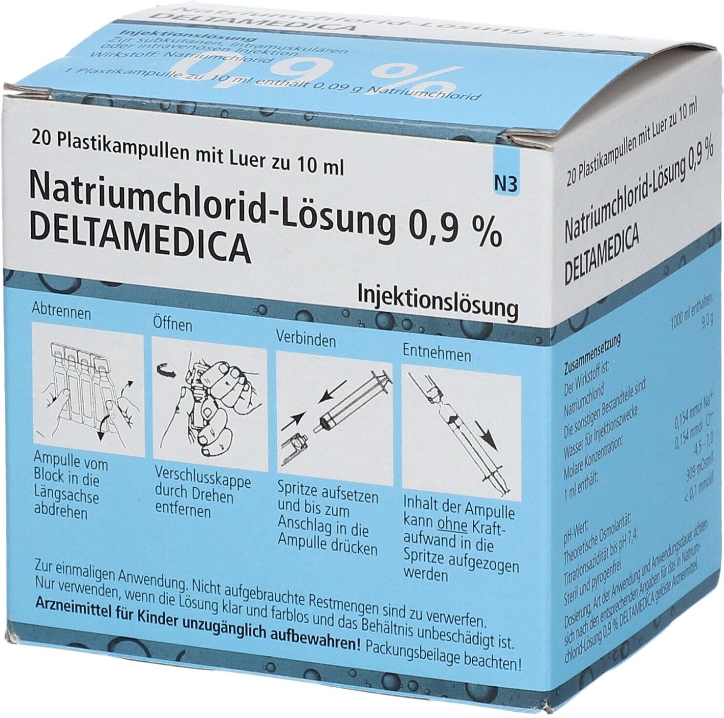 Natriumchlorid-Lösung 0,9% Deltamedica Luer Pl.