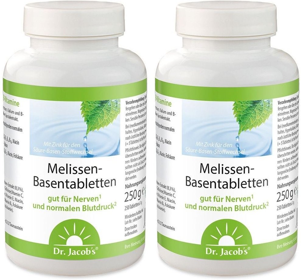 Melissen Basentabletten Dr.Jacob's 2x 2x250 St Tabletten