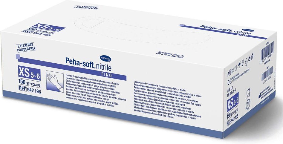 Peha-Soft nitrile fino Unt.Hands.unsteril pf XS 150 St Handschuhe