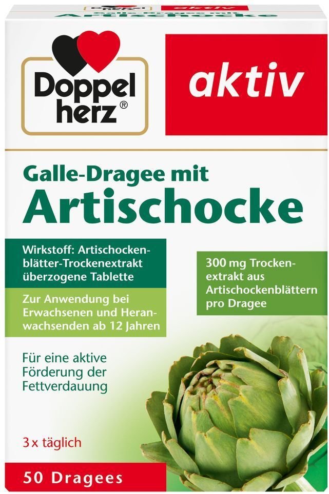Doppelherz Galle-Dragee mit Artischocke 50 St Überzogene Tabletten