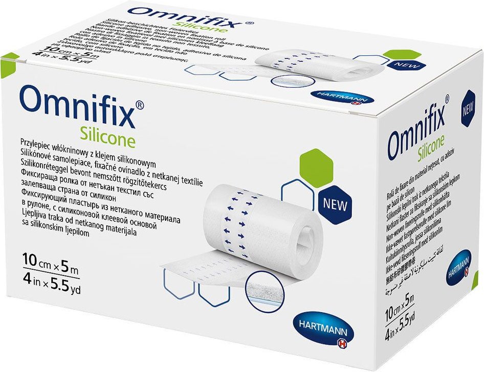 Omnifix silicone Fixiervlies 10 cmx5 m 1 St Pflaster