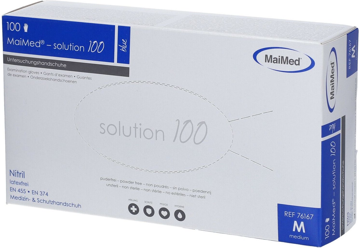 Handschuhe Einmal Nitril M blau