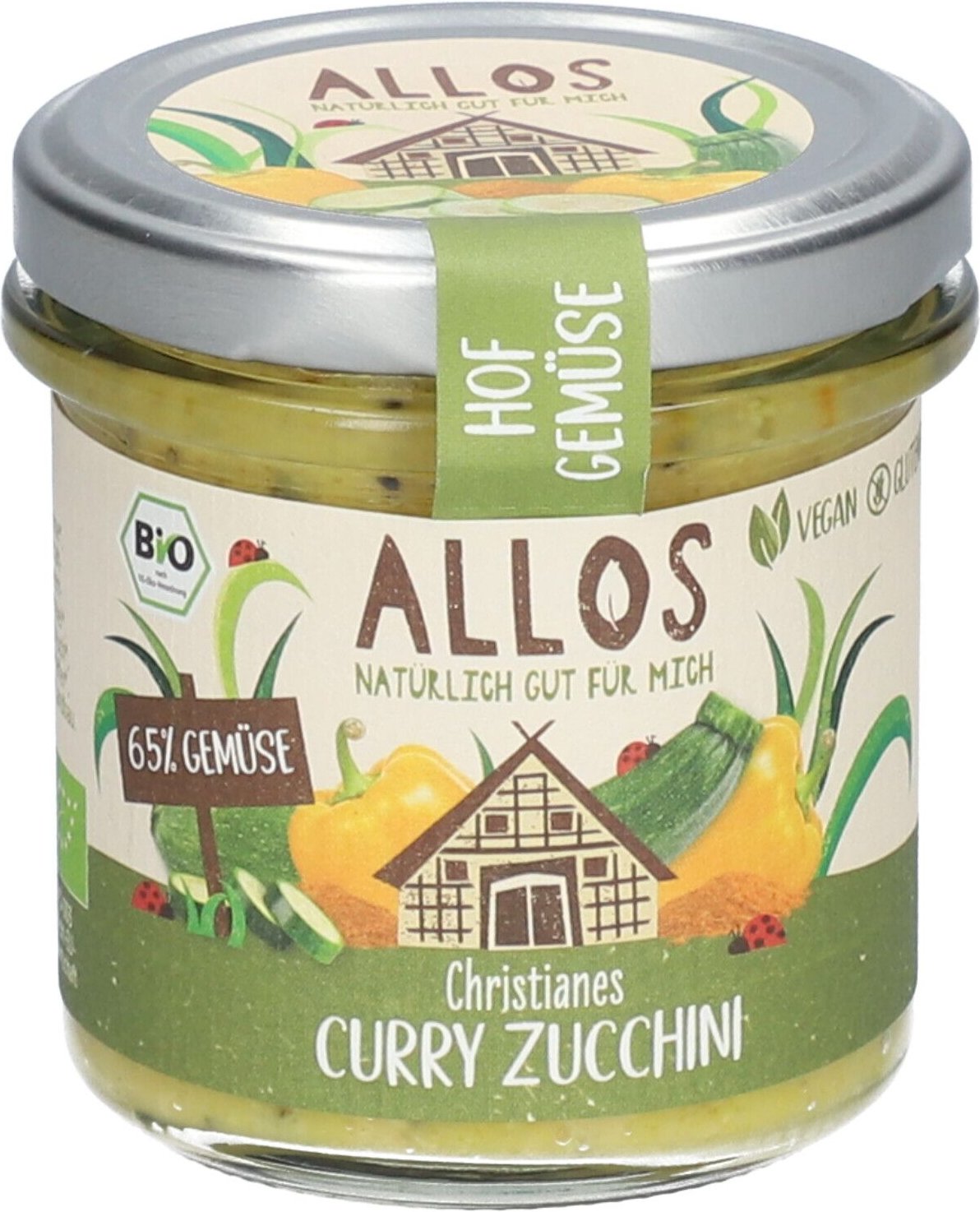 Allos Bio Hofgemüse Claudias Curry Zucchini 135 g Gelee