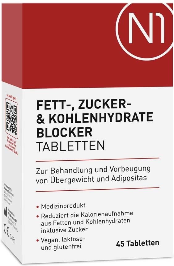 N1 Fett- Zucker- & Kohlenhydrate Blocker Tabletten