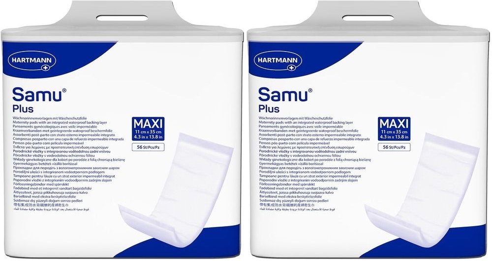 2x Samu Wöchnerinnen Vorlagen Plus maxi 11x35 cm 2x56 St Beutel