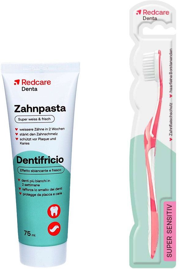 Thumbnail - Redcare Denta Zahnpasta + Zahnbürste, super sensitiv 1 St Set