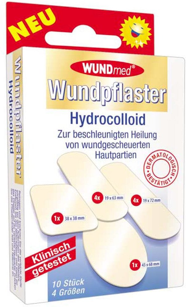 Wundpflaster Hydrocolloid 4 Größen 10 St Pflaster