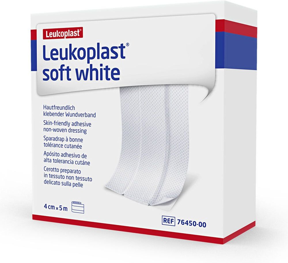Leukoplast soft white Pflaster 4 cmx5 m Rolle 1 St