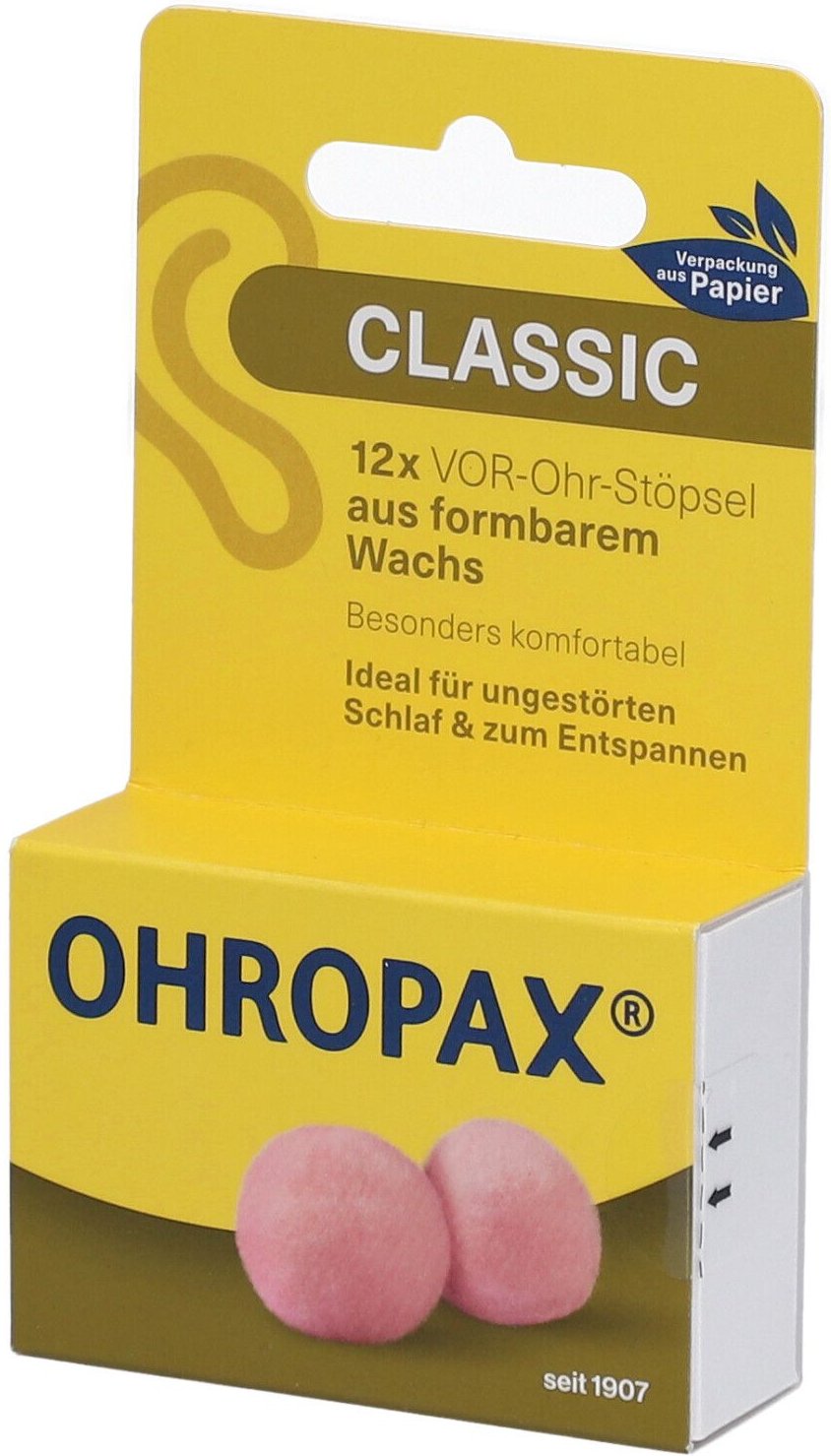 Ohropax Classic Wachs Vor-Ohr Stöpsel 12 St