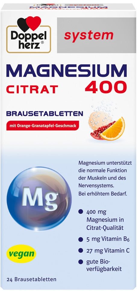 Thumbnail - Doppelherz Magnesium 400 Citrat system Brausetabl. 24 St Brausetabletten