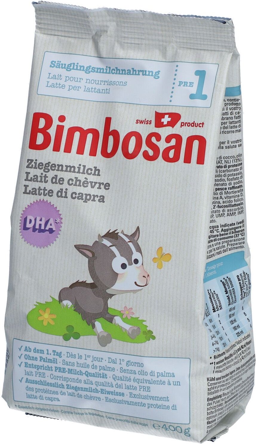 Bimbosan Premium Ziegenmilch 1 refill Btl 400 g Puder