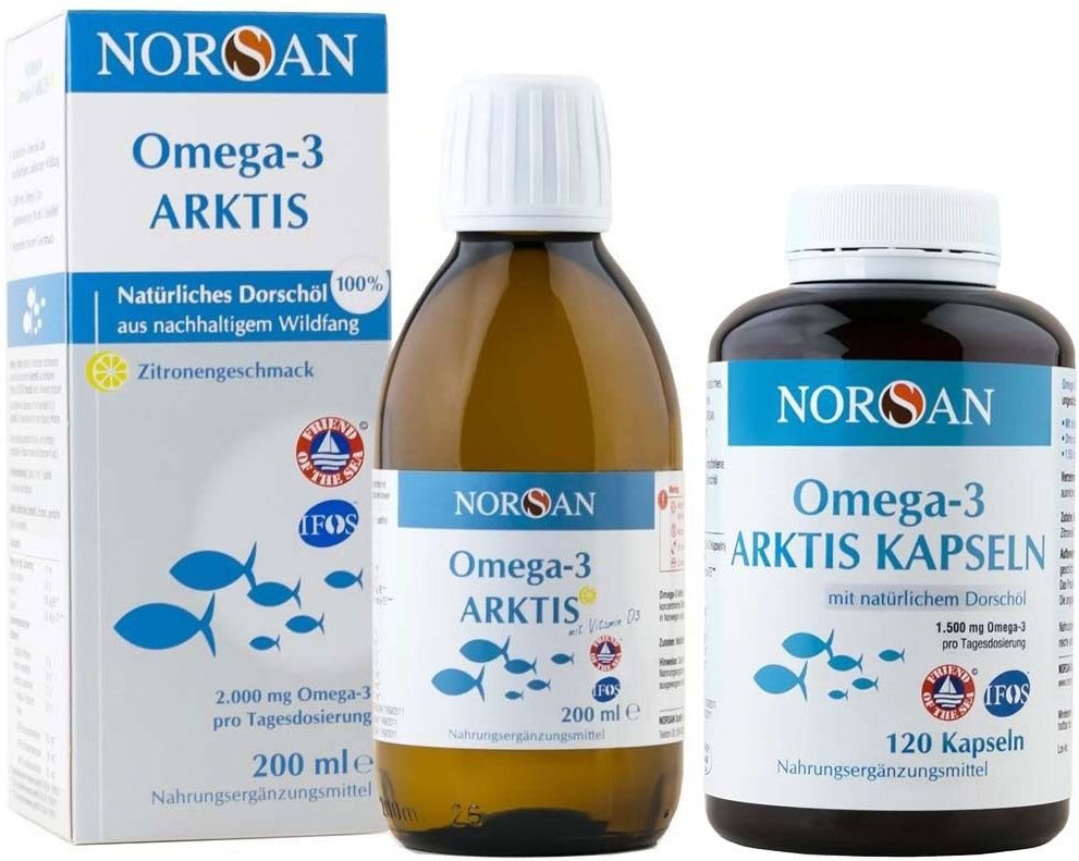 Norsan Omega-3 Arktis flüssig & Kapseln 1 St Set