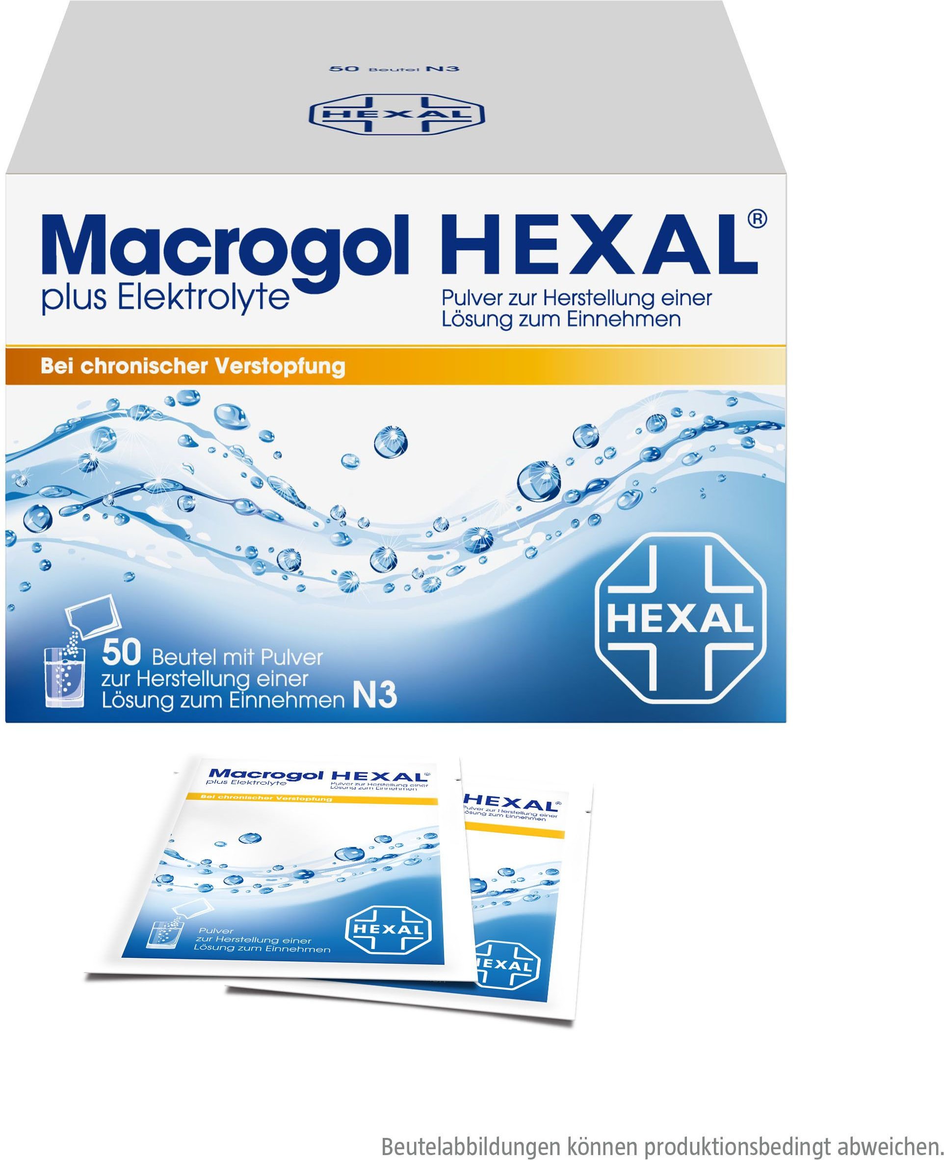 Thumbnail - Macrogol Hexal plus Elektrolyte Plv.z.H.e.L.z.E. 50 St Beutel
